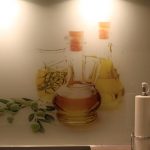 Küchenrückwand mit Fotodruck Olivenzweig und Öl